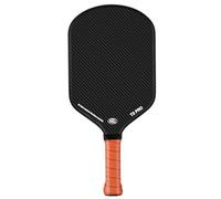 Pickleball Paddle - 3K Raw Carbon Fiber Surface (CFS) + Carbon Abrasion Surface (CAS) with High Grit & Spin, Sure-Grip Elongated Handle, Pickle Ball Paddle with 16mm Polypropylene Honeycomb Core