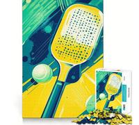 Pickleball Paddle And Balls 1000 Piece Jigsaw Puzzle for Adults Smart Reason Toy Home Enjoy Sharp Edge Santa Wish Item (50x75cm)