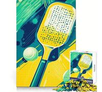 Pickleball Paddle And Balls 1000 Piece Jigsaw Puzzle for Adults Smart Reason Toy Home Enjoy Sharp Edge Santa Wish Item (38x26cm)