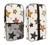 Pickleball Paddle Bag for 2 Rackets, Lightweight Pickleball Paddle Case with Mesh Pocket, Hand Drawn Lucky Stars