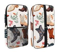 Pickleball Paddle Bag for 2 Rackets, Lightweight Pickleball Paddle Case with Mesh Pocket, Wild West Various Cowboy Boots Pattern