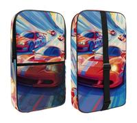 Pickleball Paddle Bag Hold 2 Rackets, Cool Race Cars on Bright The Racing Track Lightweight Pickleball Paddle Cover for Women Men