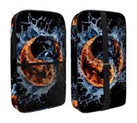 Pickleball Paddle Bag Hold 2 Rackets, Cool Water and Fire Yin-Yang Symbol Lightweight Pickleball Paddle Cover for Women Men