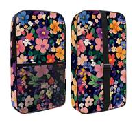 Pickleball Paddle Bag Hold 2 Rackets, Small Colorful Flowers Floral Seamless Background Lightweight Pickleball Paddle Cover for Women Men