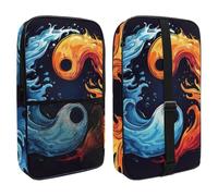 Pickleball Paddle Bag Hold 2 Rackets, Symbol Yin-Yang Water and Fire Lightweight Pickleball Paddle Cover for Women Men