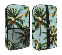 Pickleball Paddle Bag Hold 2 Rackets, Tropical Plants Coconut Trees Summer Beach Palms Lightweight Pickleball Paddle Cover for Women Men