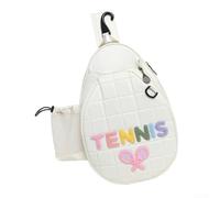 Pickleball Paddle Bag, Tennis Racket Carrying Bag with Smart Organization and Thickened Straps for Daily Commute and Court Use(White)