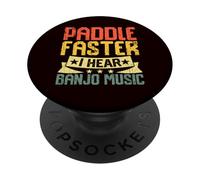 Pickleball - Paddle Faster I Hear Banjo Music PopSockets Adhesive PopGrip