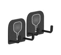 Pickleball Paddle Holder Rack - Picklebal Paddles Wall Mount Display, 2 Pieces No Drill Sports Equipment Storage | Utility Hooks For Indoor Garage Bedroom Gyms Workout Organisation