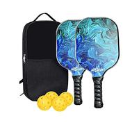 Pickleball Paddle Set Includes 2 Rackets 4 Balls Carry Bag for Indoor Kids with storage bag Type K