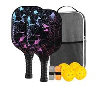 Pickleball Paddle Set - Lightweight Ball Paddle | Fiberglass Ergonomic Lightweight Professional Sports Accessories for Sports Boy Home Outdoor Girl Exercise Women Indoor Men