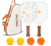 Pickleball Paddles, Pickleball Paddles Set of 2, USAPA Approved Fiberglass Pickle Ball Set with 2 Cute Lightweight Pickleball Rackets, 2 Indoor &2 Outdoor Balls, 2 Pickleball Bag for Women, Beginner