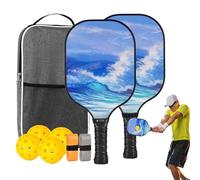 Pickleball Paddles - Pickleball racket set | Pickleballs Paddle Set for Men | Lightweight Ball Paddle | Fiberglass Professional Ergonomic Lightweight Sports Accessories for Indoor Boy Home Exercise