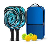 Pickleball Paddles Set of 2, USAPA Approved Lightweight Pickleball Rackets, Durable Fiberglass Surface with Polypropylene Honeycomb Core for Adults and Teenagers