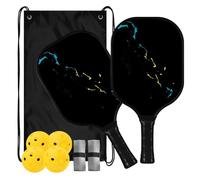 Pickleball Paddles Set of 2 Zimbabwe National Pride Flag | Aesthetic Pickle Ball Set for Men, Women, Beginners & Intermediate with Carrying Bag