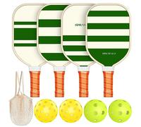 Pickleball Paddles Set USAPA Approved, Lightweight and Durable with Unique Design, USAPA Approved Set of 4, 4 Pickleball Balls, Pickleball Bag, Pickleball Paddles (Stripe)
