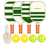 Pickleball Paddles Set,USAPA Approved Pickleball Paddles Set of 4 Premium Pickleball Paddle with 4 Pickleball Balls & 1 Carry Bag Gifts for Women Men Beginners& Intermediate Players