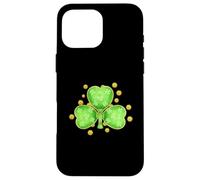 Pickleball Paddy Lucky Paddle Clovers And Court Balls Case for iPhone 16 Pro Max