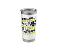 Pickleball Pickleball is Like Duct Tape It Fixes Everything Stainless Steel Insulated Tumbler