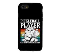 Pickleball Player Cat Mom Chaos Manager Humor Case for iPhone SE (2020) / 7/8