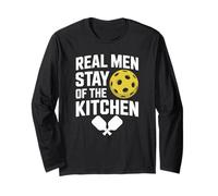 Pickleball Player Kitchen Saying Funny Humor for Dads Long Sleeve T-Shirt