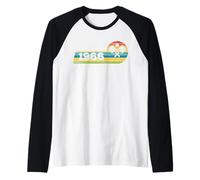 Pickleball-Player Vintage Born 1966 Birthday Game Pickleball Raglan Baseball Tee
