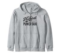 Pickleball Power Duo Funny Pickleball Partner vintage Zip Hoodie