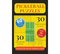 Pickleball Puzzles: Pickleball Word Search Puzzles, Pickleball Crossword Puzzles with Easy to Read Print about Pickleball | 6x9 inches, 120 pages | 60 ... Gift for Vacations, Holidays and Free Times