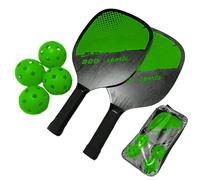 Pickleball Racket Bouldering - Non-slip Paddle Set with Balls, Resistant to the | Portable Exercise Equipment for Indoor Outdoor Court Matches, Professio