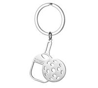 Pickleball Racket Keychain - Stainless Steel Pocket Charm Mini Paddle Keychain with Smooth | Lightweight Design Keychain for Backpack, Handbag, Purse, Aut