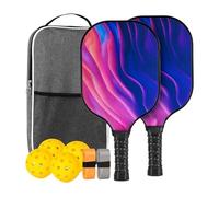 Pickleball Racket Set, Wooden Paddle Kit For Beginners, Family Pickleball Paddle Game, Lightweight Ergonomic Handle, Light Control Design, 7.8x15.67 Inches, For Training