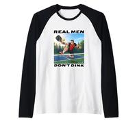 Pickleball: Real Men Don't Dink Raglan Baseball Tee