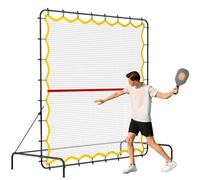 Pickleball Rebounder Net 6.5x6.5ft Portable Tennis Practice Wall Rebound Net Adjustable Tilt, Sport Training Equipment Bounce Back Net, for Court Backyard and Indoor & Outdoor