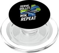 Pickleball Serve Volley Win Repeat Paddle Ball Player PopSockets PopGrip for MagSafe