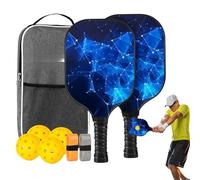 Pickleball Set | Table Tennis Racket, Lightweight Ergonomic Fiberglass Sports Accessories for Men, Women, Boys and Girls, at Home, Indoor Exercise and