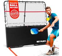 Pickleball-Specific Trainer Rebound Net,Perfect Your Forehands Backhands Dinks Volleys Accuracy Coordination Kitchen Control | Pickleball Training Equipment Aid - Adjustable Angle,Easy Setup & Storage