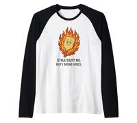 Pickleball Strategy No But I Bring Vibes Funny Raglan Baseball Tee