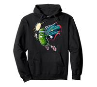 Pickleball Superhero Pickle With Racket And Cape Pullover Hoodie