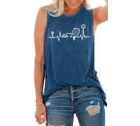 Pickleball Tank Tops Women It’s A Good Day to Play Pickleball Tank Pickleball Lover Gift Casual Summer Sleeveless Shirt, Blue, L