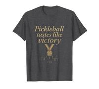 Pickleball Tastes Like Victory Gold Medal Graphic T-Shirt, Men, Dark Heather Grey, 3X-Large