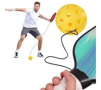 Pickleball Trainer - Continuous Rebound Ultimate Pickleball Drills Enhance Reaction Time & Hand-Eye Coordination - Ideal Gift for All Skill Levels (Paddle Not Included) (Yellow)