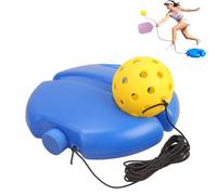 Pickleball Trainer - Pickleball Rebounder with 164FT High-Elasticity Rope & 1 TPR Balls, Double Upgraded Match Buddy Solo Practice Training Aid for Beginners, Indoor Outdoor Use (Circle)