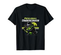 Pickleball Undercover Retro Spy Pickle Graphic T-Shirt