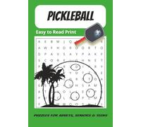 Pickleball Word Search Puzzle Book: Word Searches with Easy to Read Print about Pickleball, Tennis, Sports and More | 6x9 inches, 110 pages | 50+ Puzzles... Gift for Vacations, Holidays and Free Time