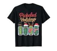 Pickled Holidays Funny Christmas Pickle Jar Jolly Veggie Tee T-Shirt