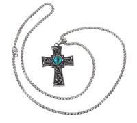 Pickled Moon Irish Celtic Knot Eye Cross Pendant & Chain Necklace