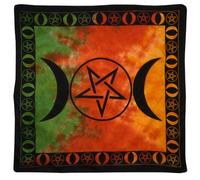 Pickled Moon Wicca Pagan Triple Moon Pentagram Wall Hanging Tapestry