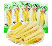 Pickled mountain pepper crispy bamboo shoots,hot and Spicy crunchy tender kelp knot,Ready-to-Eat seaweed slice nori silk,Spicy strips,instant kimchi vegetable,casual Snacks (bamboo shoot tip,250g)