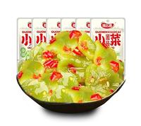 Pickled pepper radish,Enoki mushroom,dried radish,Sour beans,Healthy vegetarian vegetables,Pickles,Instant Meals,Delicious snack gifts (Asparagus lettuce,10 packs)