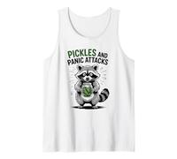 Pickles and Panic Attacks Funny Raccoon Tank Top